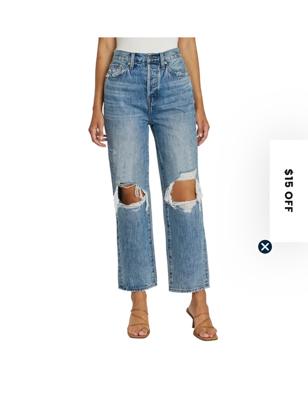 Pistola cropped denim size 26
